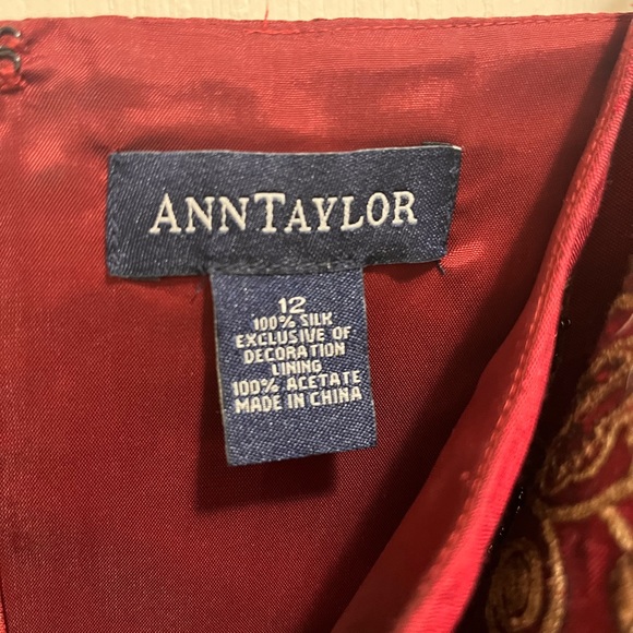 Vintage Ann Taylor red silk dress - Picture 2 of 2